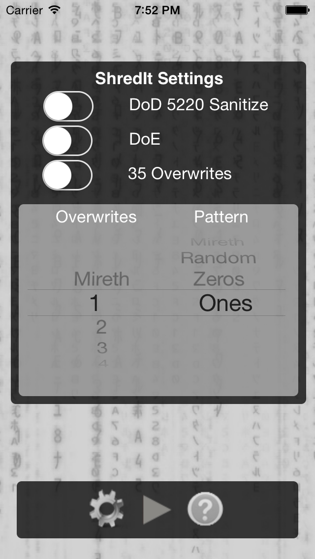 Shredit Progress Screen - secure delete iPhone, iPad, iPod, iOS