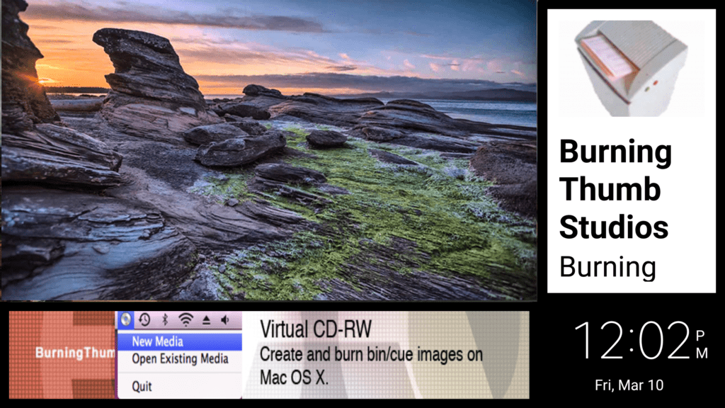 Video Kiosk Android Date and Time Widget - Screenshot