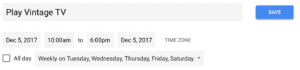 Video Kiosk Google Calendar Event
